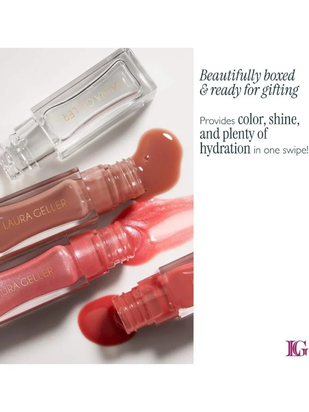 Hydrating Glossy Lip Oil - Fine Shine, Spiced Chai, Pink Prosecco, Rose Garden